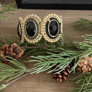 Gold and Black Statement Bracelet